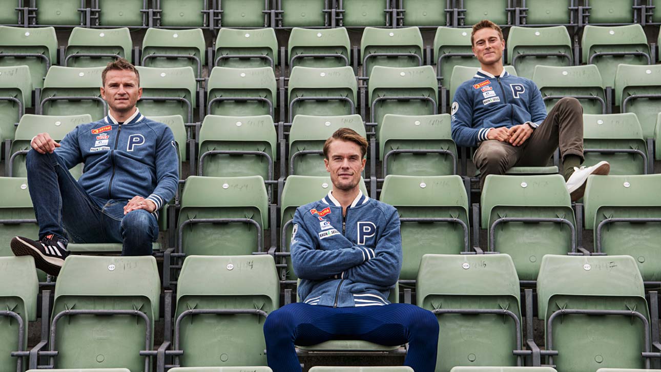 De er alle vant til å jobbe på lag for å vinne – både på og utenfor banen. Anders Ellefsen (til venstre) i Ragn-Sells innledet i vinter et tett og godt samarbeid med Steffen Aabel og Friidrettsforbundet. Filip er en spydspiss i den økte satsingen på miljø og bærekraft i idretten. Foto: Benjamin A. Ward