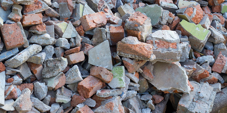 Bilde av betong uten armering.