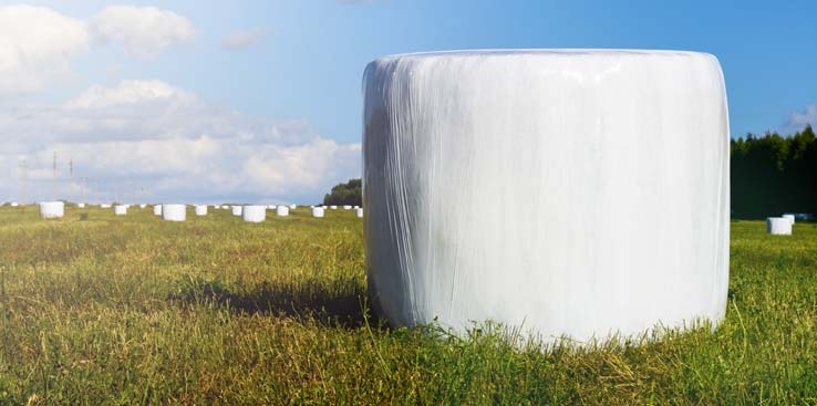 Bilde av rundballeplast.