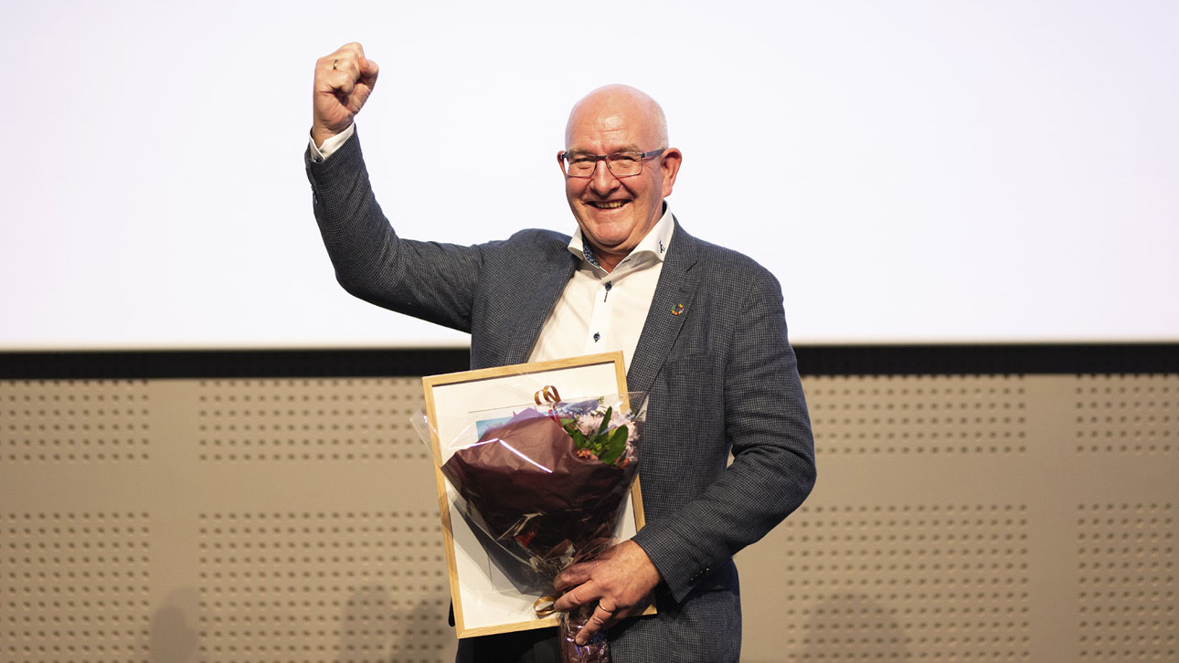 Ole Arthur Vaage, daglig leder i Ragn-Sells Havbruk, her fra utdeling av Sivaprisen i 2024. (Foto: Sigrid Øberg/Siva)