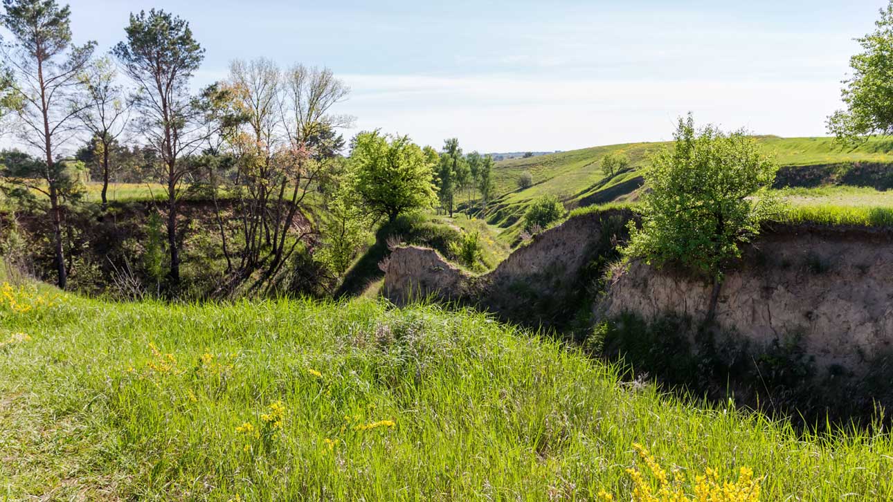 Stabilisering, oppfylling og arrondering av utsatte områder.