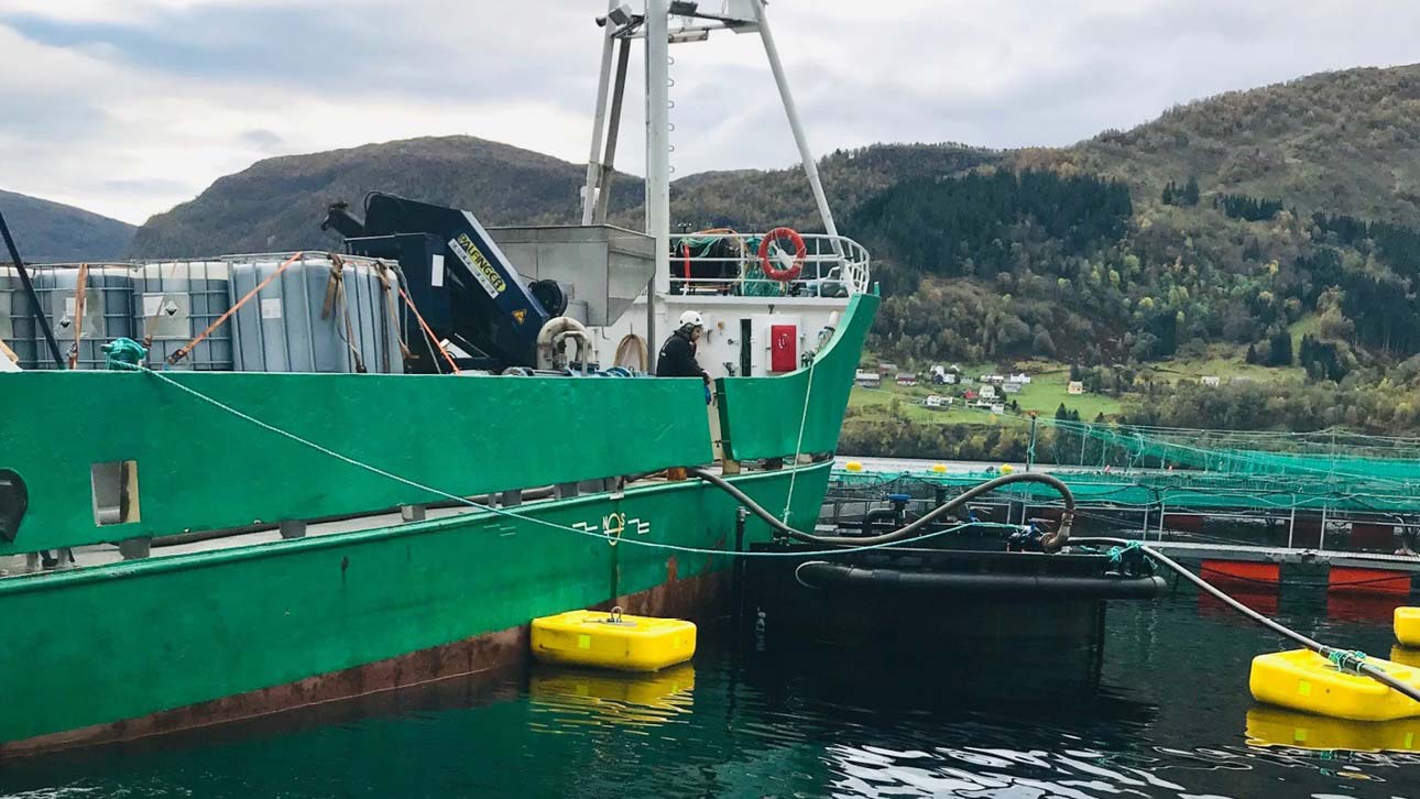 Tømming av ensilasje og fiskeslam fra oppdrettsanlegg